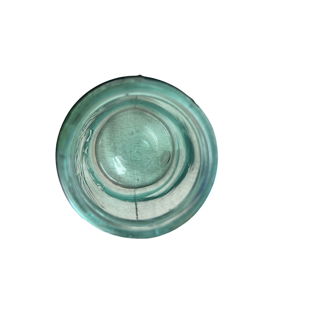 Vintage Ball Mason Jar Aqua Blue Glass Canning Jar with Lid Mold E Pint Size - Picture 5 of 5